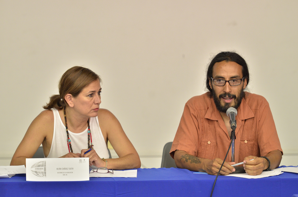 Alma Chávez y Yeriel Salcedo en el ITESO. Foto: ITESO