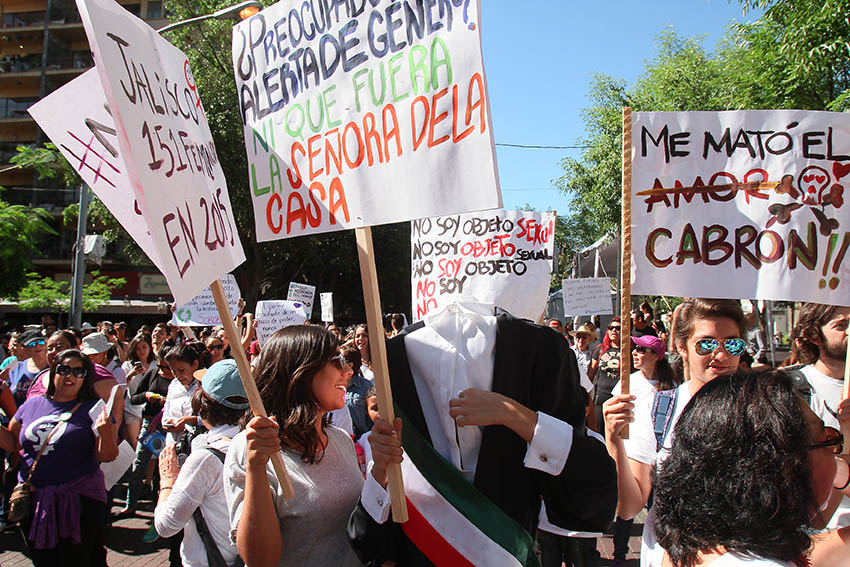 Marcha en Guadalajara contra la violencia machista. Foto: RACCImágenes/Arturo Campos Cedillo.