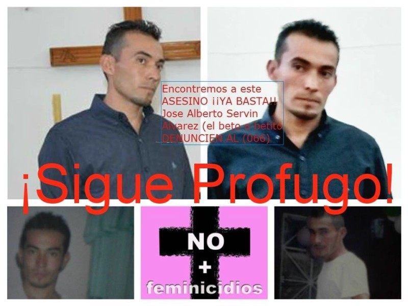 Alberto Servín Álvarez, el asesino de Betsabé, prófugo de la justicia. Foto compartida en la red social Facebook